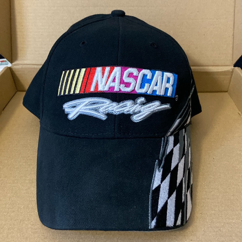 Vintage NASCAR Racing Hat Checkered flag